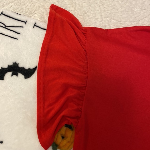 Plus Red Ruffle Top - Picture 2 of 4